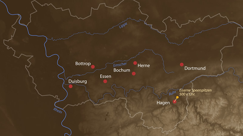 Fundstellen zur Eisenzeit (Quelle: Dießenbacher Informationsmedien)