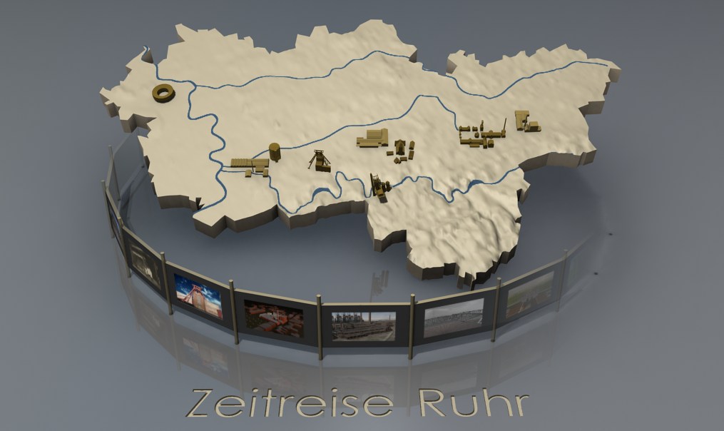 Umriss Ruhrgebiet