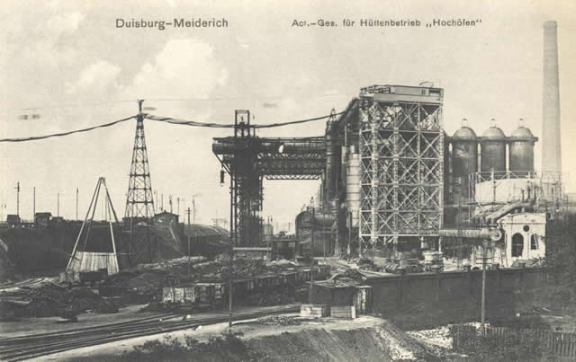 Abb. 11: Postkarte 1907, AG für Hüttenbetrieb, Quelle: Stadtarchiv Duisburg