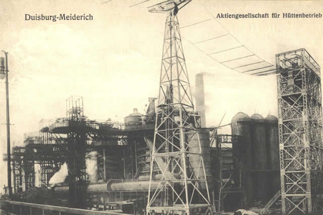 Abb. 12: Postkarte 1907, AG für Hüttenbetrieb, Quelle: Stadtarchiv Duisburg
