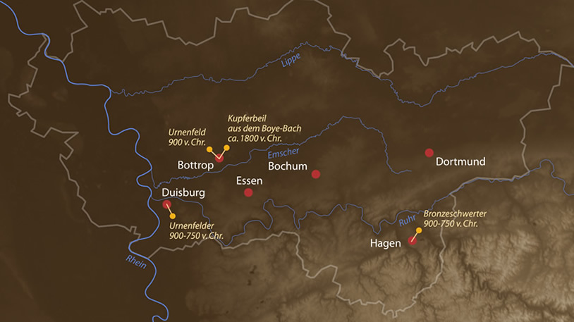 Fundstellen zur Bronzezeit (Quelle: Dießenbacher Informationsmedien)